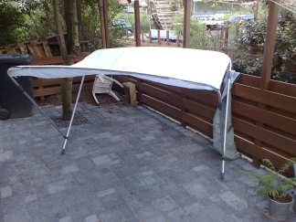 Verkoeling op het aloha-deck