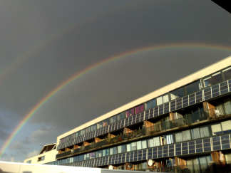 Mooi dreigend luchie boven mokum