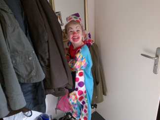 clown voor afscheid van een juf