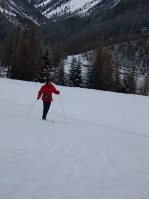 Oma op haar nieuwe materialen