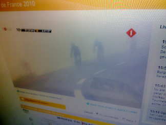 En dan in regen/mist lekker van een berg afknallen! #leukeetappe