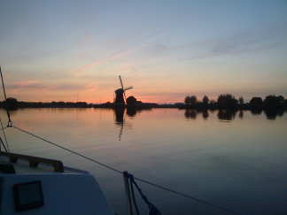 Niet fit genoeg voor spinning
 dus maar even op het water een frisse neus halen