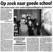 Presentatie van de door mij gebouwde scholenwijzer