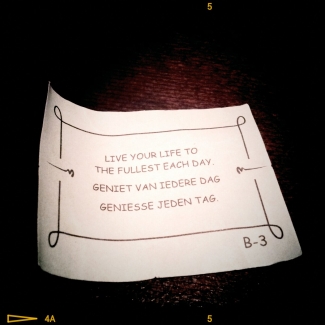 En wat wijze spreuk bij de koffie