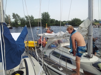 En dan nu nog even een biertje bij de familie van der Krogt