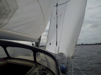 Heerlijk gezeild even met buurmannen 