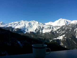 Lekker uitzicht bij de koffie 