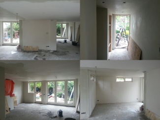 Stukadoor klaar en vertrokken. Weer stapje verder... 