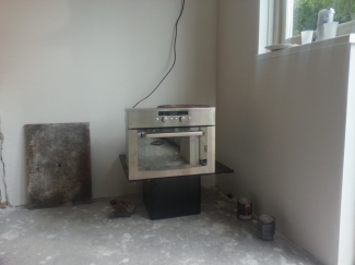 Eindelijk eens geen friet tussen het klussen door.. 