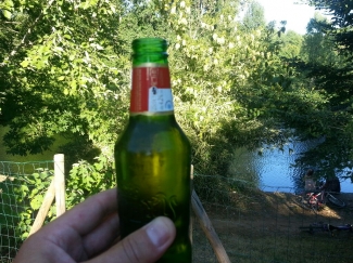 Bijzonder fraai uitzicht voor de caravan 