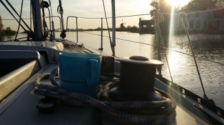 Even de koffie op de plas... 