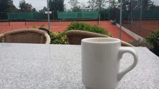 Laatste koffie voor eerste wedstrijd 