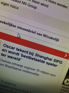 Ah, Jeroen vond het al in de krant.. Het is uitgelekt