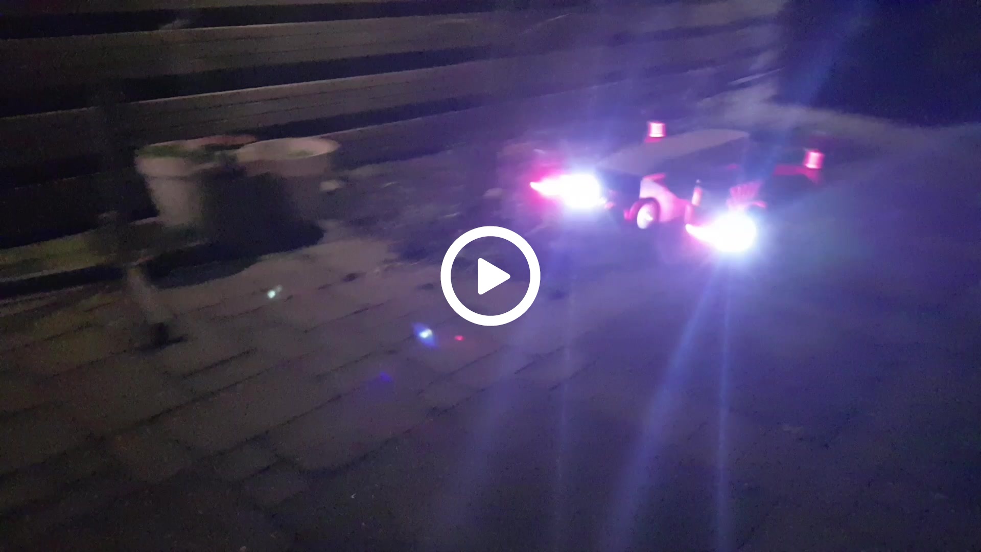 Schijnwerpers op de drone