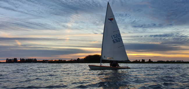 Nog even kunnen zeilen, weinig wind maar wel mooi